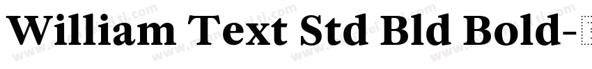 William Text Std Bld Bold字体转换